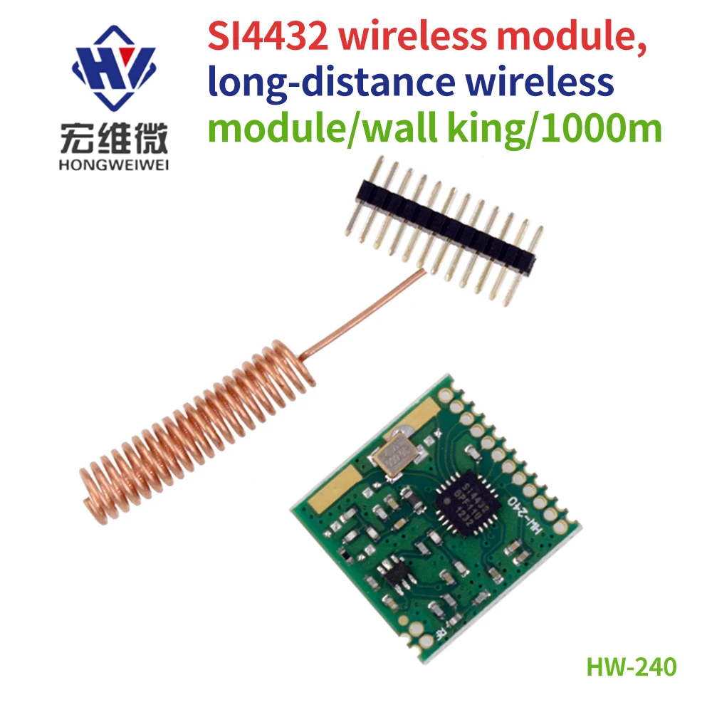 Mini SI4432 470MHz 1000m Ultra-small Long Distance Wireless Transceive Communication Module W/ 433M Antenna XL4432-SMD 1.8V-3.6V
Mini SI4432 470MHz 1000m Ultra-small Long Distance Wireless Transceive Communication Module W/ 433M Antenna XL4432-SMD 1.8V-3.6V