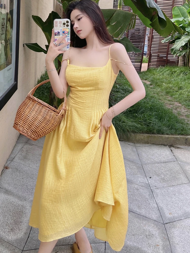 Summer Women Evening Dress Chic Sweet Sexy Low Cut Backless Midi Party Birthday Beach Vacation Robe Femme Mujer Vestidos Fiesta
Summer Women Evening Dress Chic Sweet Sexy Low Cut Backless Midi Party Birthday Beach Vacation Robe Femme Mujer Vestidos Fiesta