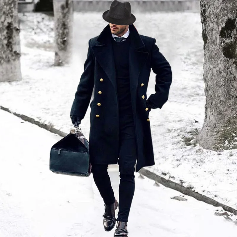 Mens Overcoat Winter Mid-length Thicken Jacket Men Turn-Down Collar Casual Single Breasted Long Woollen Windbreaker Black Male
Mens Overcoat Winter Mid-length Thicken Jacket Men Turn-Down Collar Casual Single Breasted Long Woollen Windbreaker Black Male