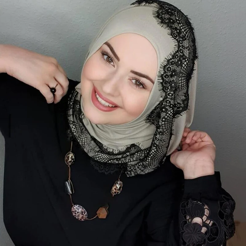 Wedding Style Muslim Soft Lace Hijab Islamic Plain Scarf Cotton Linen Scarf Shawl Turban Head Wraps Headband Foulard
Wedding Style Muslim Soft Lace Hijab Islamic Plain Scarf Cotton Linen Scarf Shawl Turban Head Wraps Headband Foulard