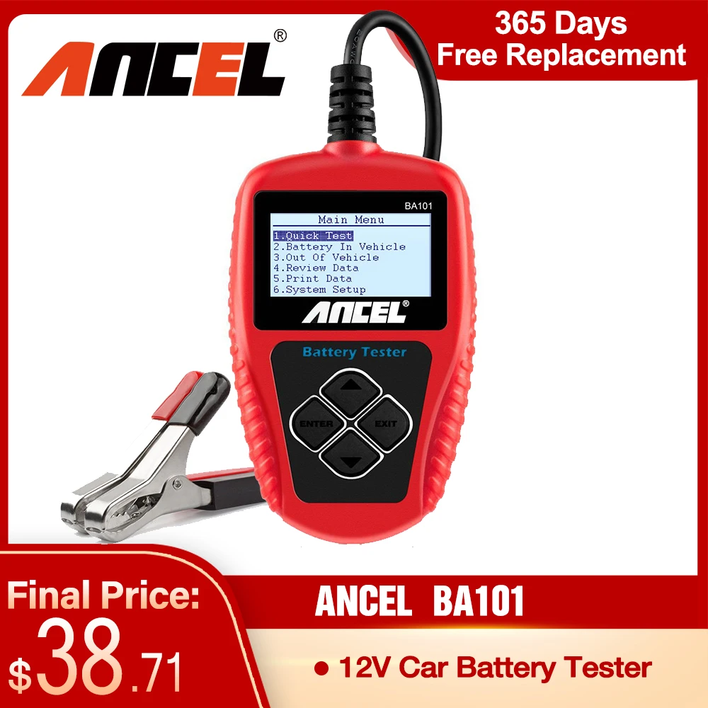 Тестер автомобильных аккумуляторов Ancel BA101, 12 В, 100-2000cca, 220 Ач, многоязычный Диагностический прибор для автомобильных аккумуляторов
Тестер автомобильных аккумуляторов Ancel BA101, 12 В, 100-2000cca, 220 Ач, многоязычный Диагностический прибор для автомобильных аккумуляторов
