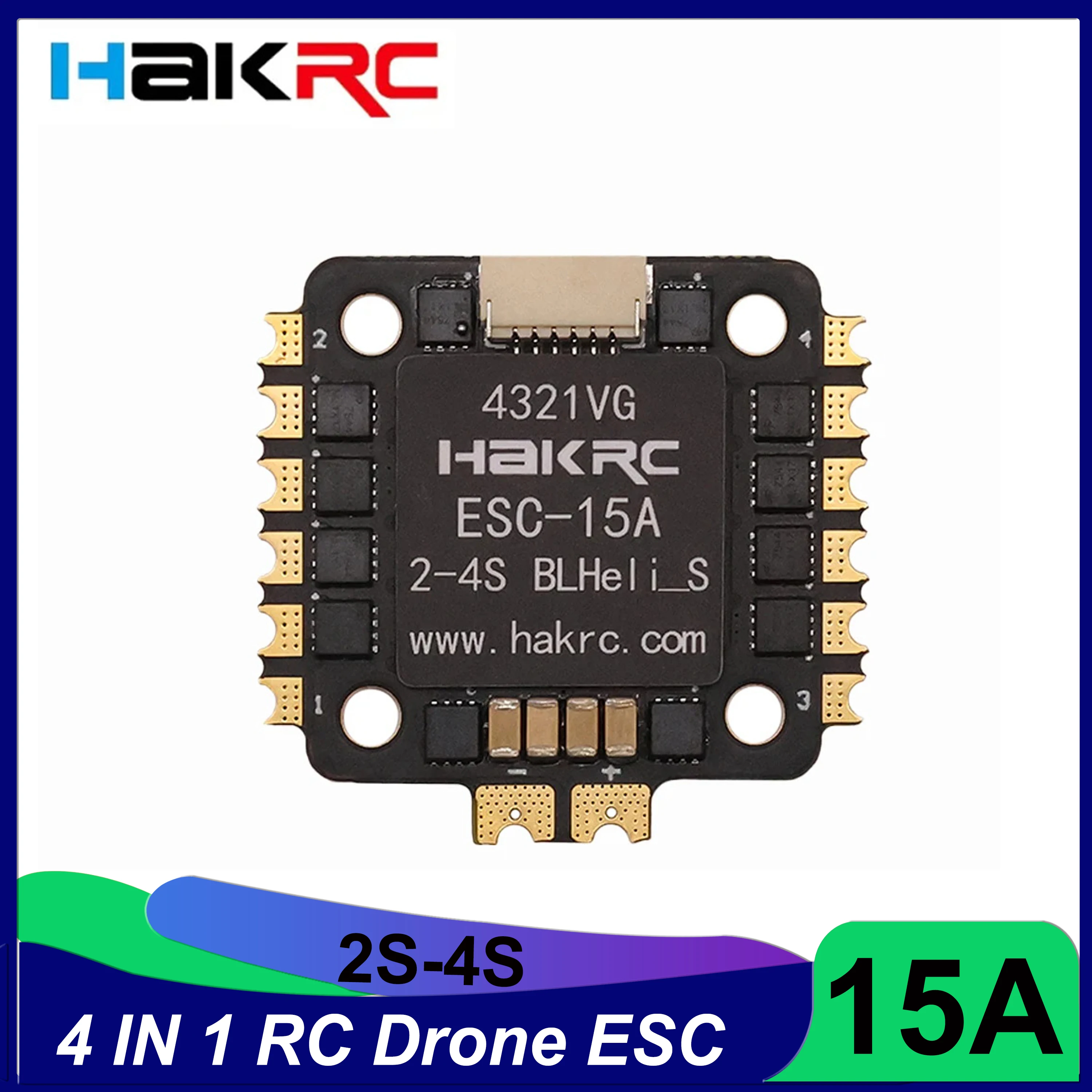 HAKRC 8BIT 15A BLHeli-32 4 в 1 ESC контроллер скорости DShot150/300/600 PWM 2-4S бесщеточный ESC для RC FPV гоночного дрона квадрокоптера
HAKRC 8BIT 15A BLHeli-32 4 в 1 ESC контроллер скорости DShot150/300/600 PWM 2-4S бесщеточный ESC для RC FPV гоночного дрона квадрокоптера