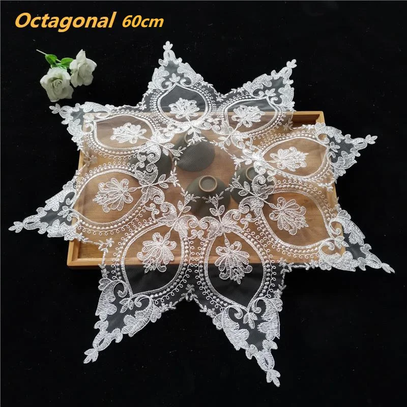 European Octagonal Lace Embroidered White Tablecloth Bedroom Balcony Office Corridor Small Round Table Cover Cloth Decoration
European Octagonal Lace Embroidered White Tablecloth Bedroom Balcony Office Corridor Small Round Table Cover Cloth Decoration