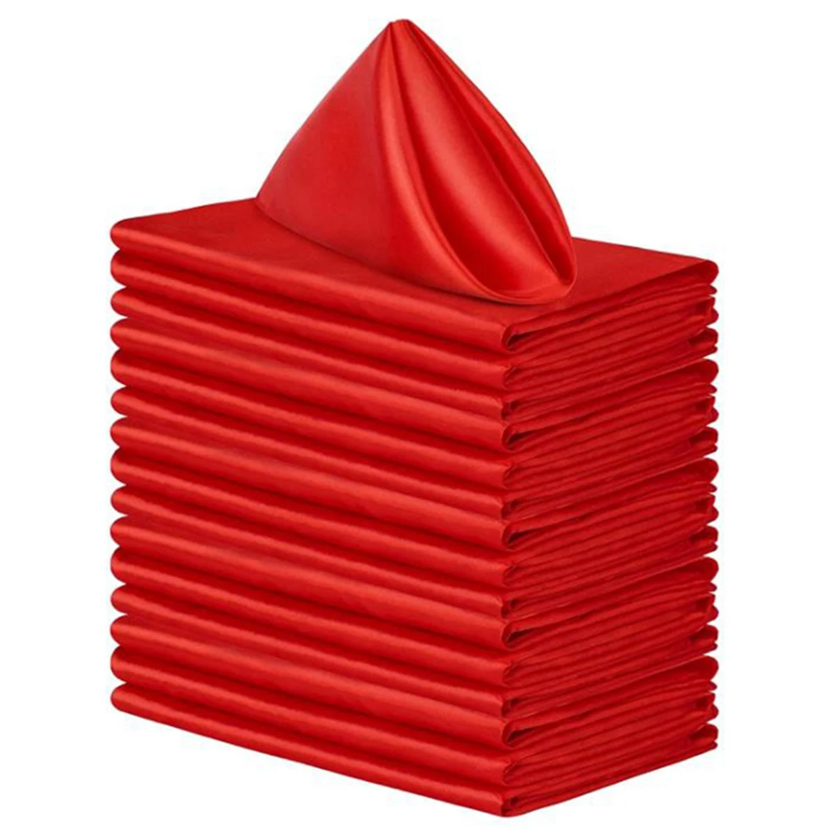 16Pcs Square Satin Napkins,Shiny Silk Doilies,Soft and Smooth Fabric Doily,for Wedding Banquet Party Decoration,Etc,Red 
16Pcs Square Satin Napkins,Shiny Silk Doilies,Soft and Smooth Fabric Doily,for Wedding Banquet Party Decoration,Etc,Red