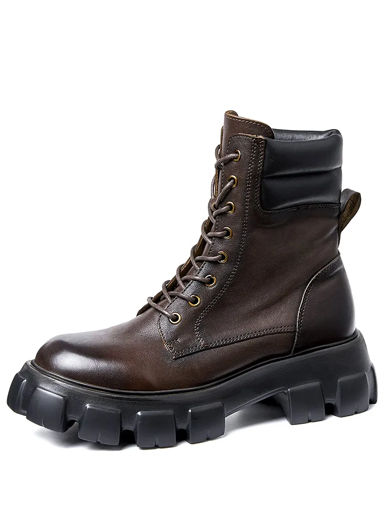 Size 6-10 Fashion Trend Men's Thick Bottom Heightening Winter Boots Young Man Genuine Leather Korean New High Top Cool Shoes
Size 6-10 Fashion Trend Men's Thick Bottom Heightening Winter Boots Young Man Genuine Leather Korean New High Top Cool Shoes