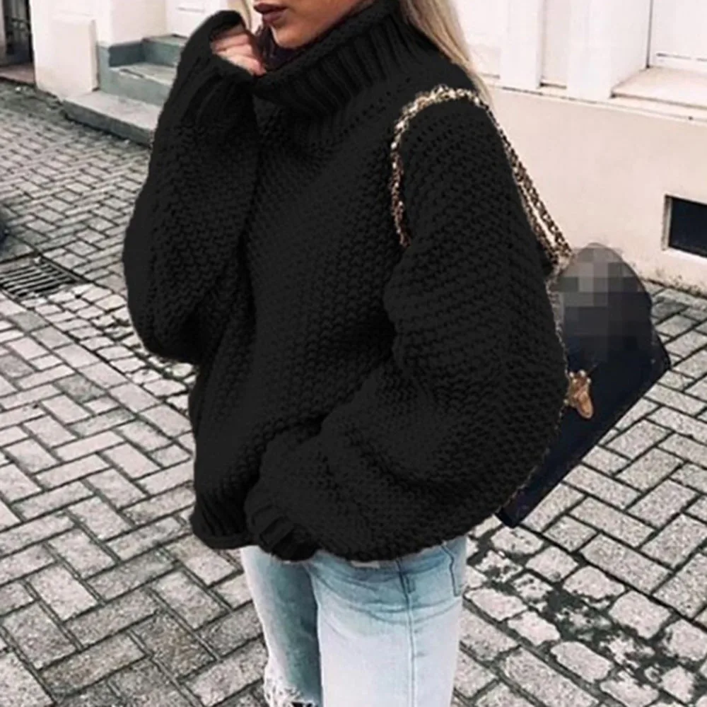 S-XL Women's Fall/winter High Neck Plain Loose Pullover Korean Office Retro Sweater Thick Warm High Neck Knitted Sweater
S-XL Women's Fall/winter High Neck Plain Loose Pullover Korean Office Retro Sweater Thick Warm High Neck Knitted Sweater