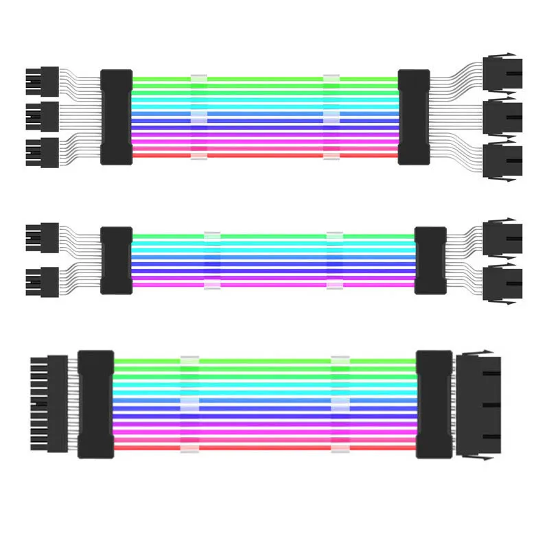 Jumpeak Computer 18AWG ARGB Sync PSU Power Supply Extension Cable Kit ATX 24PIN VGA GPU PCI-E 8PIN 6Pin RGB PC Module Cables
Jumpeak Computer 18AWG ARGB Sync PSU Power Supply Extension Cable Kit ATX 24PIN VGA GPU PCI-E 8PIN 6Pin RGB PC Module Cables