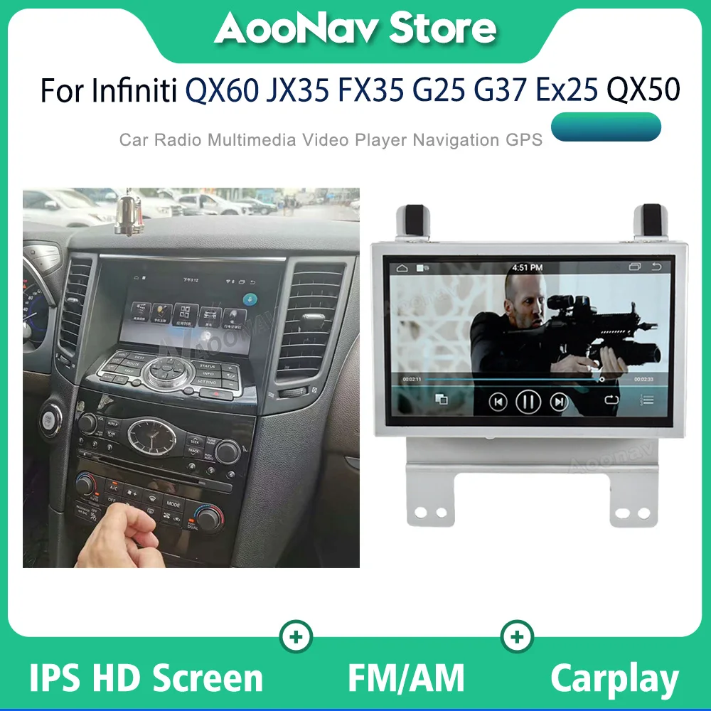 Автомагнитола с экраном для Infiniti QX60 JX35 FX35 G25 G37 Ex25 QX50, Автомобильный GPS мультимедийный плеер, головное устройство
Автомагнитола с экраном для Infiniti QX60 JX35 FX35 G25 G37 Ex25 QX50, Автомобильный GPS мультимедийный плеер, головное устройство