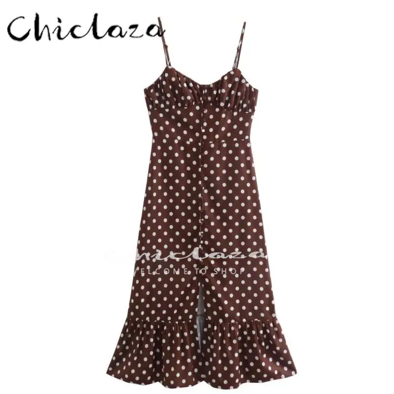 CHICLAZA Women 2022 Summer Sexy Sleeveless Backless Midi Party Dresses Vintage Dot Casual Straps Bohemian Beach Dress Ladies
CHICLAZA Women 2022 Summer Sexy Sleeveless Backless Midi Party Dresses Vintage Dot Casual Straps Bohemian Beach Dress Ladies