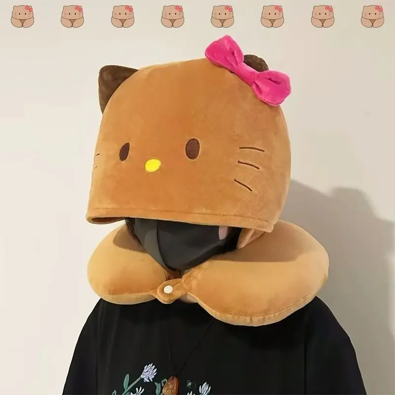 Cute Kirby Sanrio Hello Kitty Plush Hooded U-Shaped Pillow Travel Nap Neck Pillows Kawaii Comfortable Shade Portable Girl Gifts
Cute Kirby Sanrio Hello Kitty Plush Hooded U-Shaped Pillow Travel Nap Neck Pillows Kawaii Comfortable Shade Portable Girl Gifts