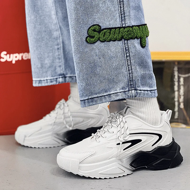 Thick Sole Height Increasing Dad Shoe Men Sneakers Comfortable Sports Running Shoes Casual Tennis Shoes
Thick Sole Height Increasing Dad Shoe Men Sneakers Comfortable Sports Running Shoes Casual Tennis Shoes