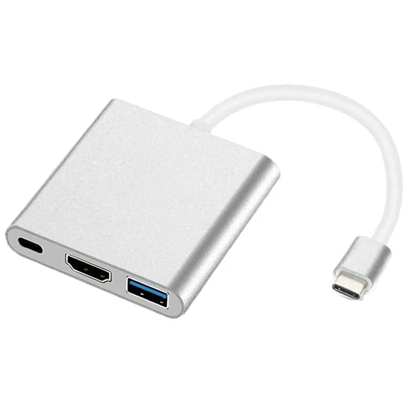 USB C to HDMI Adapter, 3 in 1 Multiport USB Type C to 4K HDMI, USB3.0 and USB C Power Delivery Port Converter Compatible
USB C to HDMI Adapter, 3 in 1 Multiport USB Type C to 4K HDMI, USB3.0 and USB C Power Delivery Port Converter Compatible