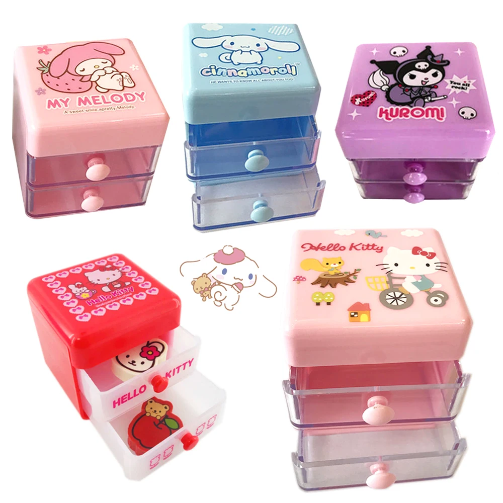 Sanrioed Kittly Cinnamoroll My Melody Kuromi коробка для хранения аниме Kawaii PVC двойной прозрачный ящик коробка для хранения ювелирных изделий подарок для детей
Sanrioed Kittly Cinnamoroll My Melody Kuromi коробка для хранения аниме Kawaii PVC двойной прозрачный ящик коробка для хранения ювелирных изделий подарок для детей