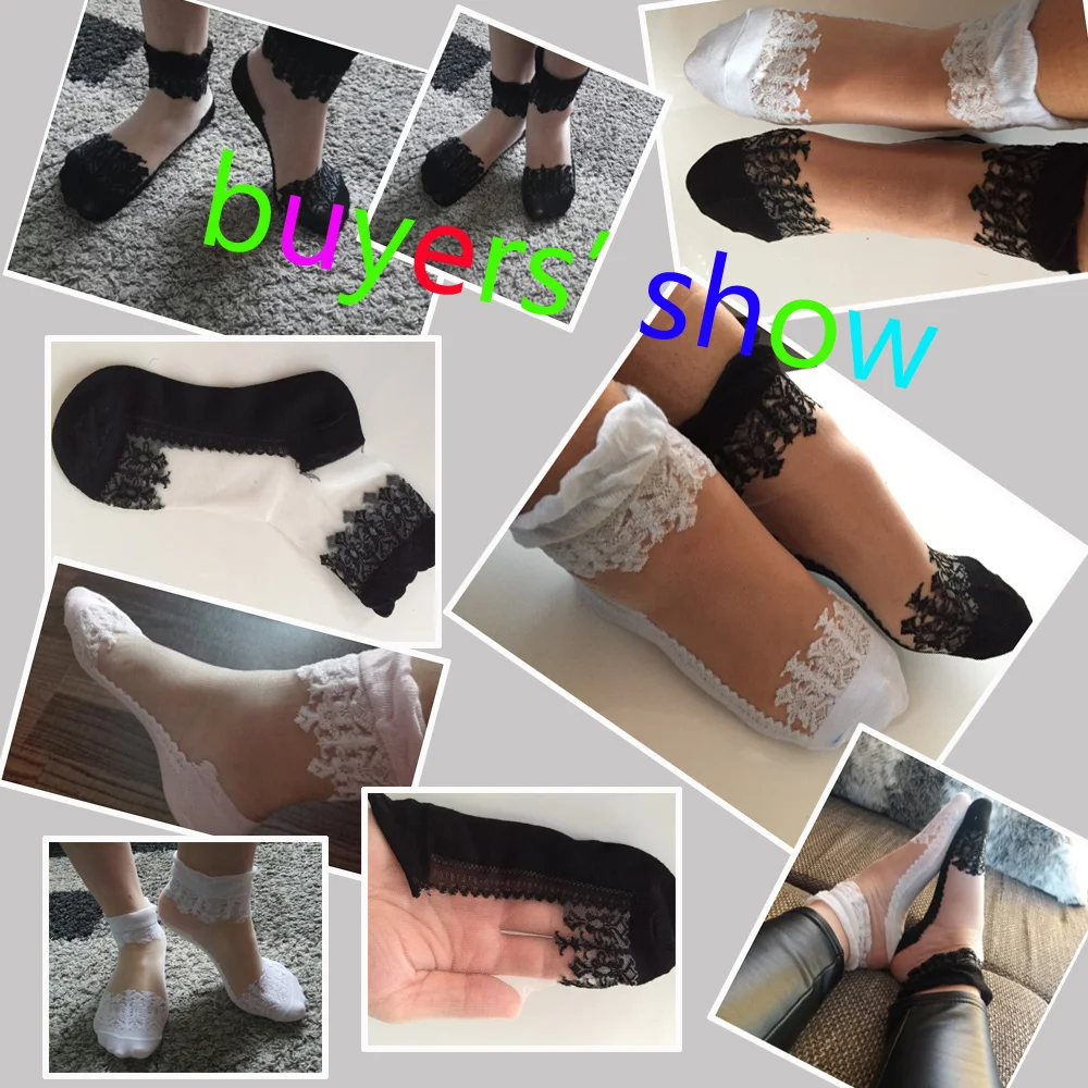 Women Lace Ruffle Ankle Sock Soft Comfy Sheer Silk Cotton Elastic Mesh Knitted Frill Trim Transparent Ankle Socks
Women Lace Ruffle Ankle Sock Soft Comfy Sheer Silk Cotton Elastic Mesh Knitted Frill Trim Transparent Ankle Socks