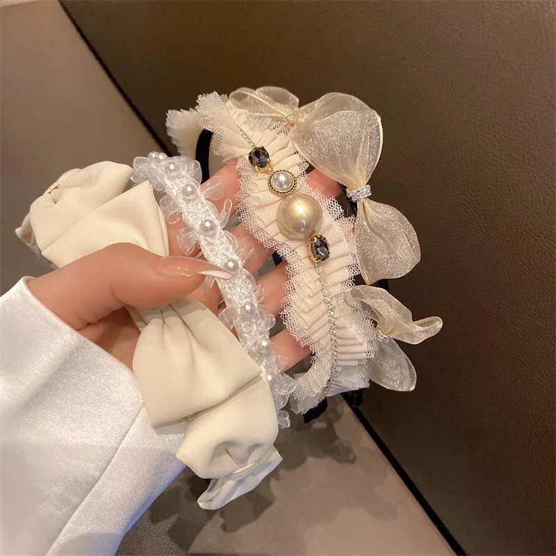 2022 New Bow Knot Pearl Hairband Women's Flower Wave Rhinestone Headband Hair Accessories Fashion Jewelry Headband
2022 New Bow Knot Pearl Hairband Women's Flower Wave Rhinestone Headband Hair Accessories Fashion Jewelry Headband