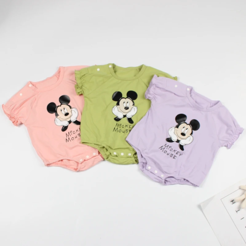 Cartoon Mickey Pattern Multi-color Summer Dress 0-2 Years Old Baby One-piece Comfortable Baby Cotton A Standard T-shirt Onesuit
Cartoon Mickey Pattern Multi-color Summer Dress 0-2 Years Old Baby One-piece Comfortable Baby Cotton A Standard T-shirt Onesuit