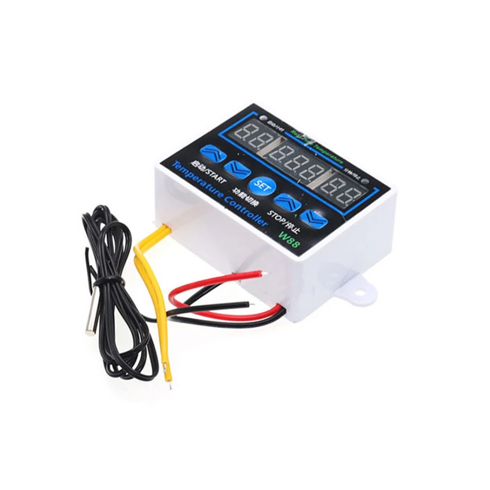 W88 12V/220V 10A Digital LED Display Temperature Controller Thermostat Control Switch Sensor W1411 Thermostat Regulator
W88 12V/220V 10A Digital LED Display Temperature Controller Thermostat Control Switch Sensor W1411 Thermostat Regulator