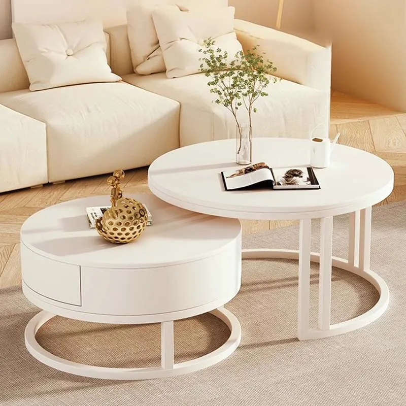 Light Luxury Japanese Coffee Tables White Round Side Table Drawer Coffee Table Cheap Storage Unique Art Moveis Office Furniture
Light Luxury Japanese Coffee Tables White Round Side Table Drawer Coffee Table Cheap Storage Unique Art Moveis Office Furniture