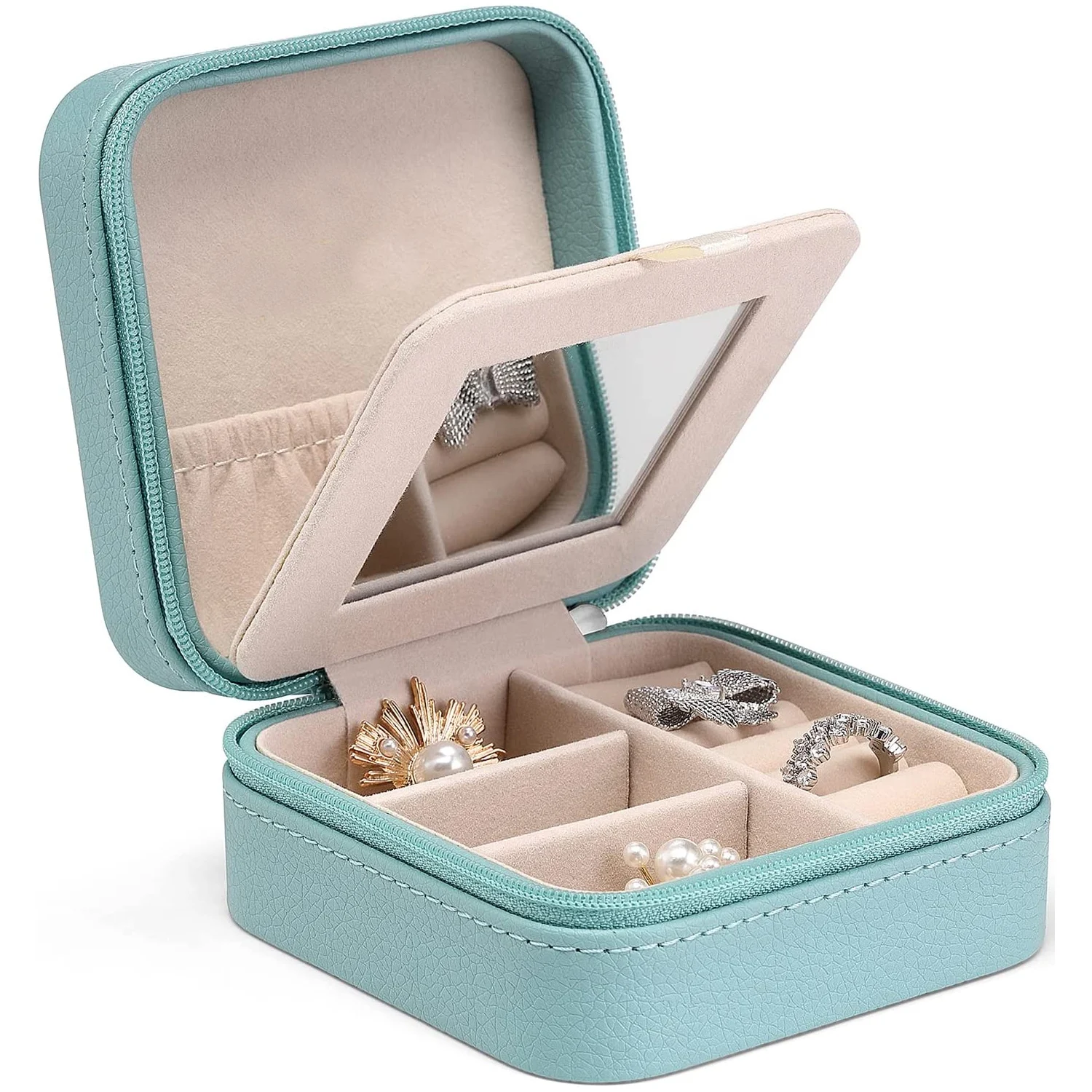 Jewelry Box With Mirror Travel Simple Storage Organizer Jewelry Case Earrings Necklace Ring Display Leather Jewelry Storage Box
Jewelry Box With Mirror Travel Simple Storage Organizer Jewelry Case Earrings Necklace Ring Display Leather Jewelry Storage Box