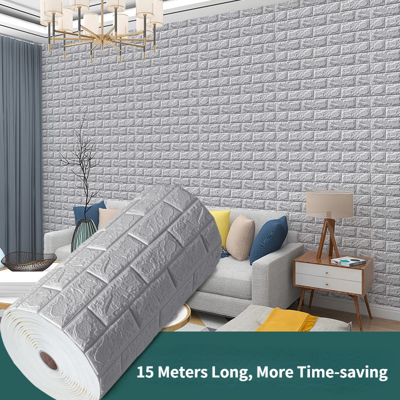 15M Rolls of Continuous 3D Self-adhesive Wallpaper Waterproof Tile Wall Stickers Living Room Bedroom Home Decoration
15M Rolls of Continuous 3D Self-adhesive Wallpaper Waterproof Tile Wall Stickers Living Room Bedroom Home Decoration