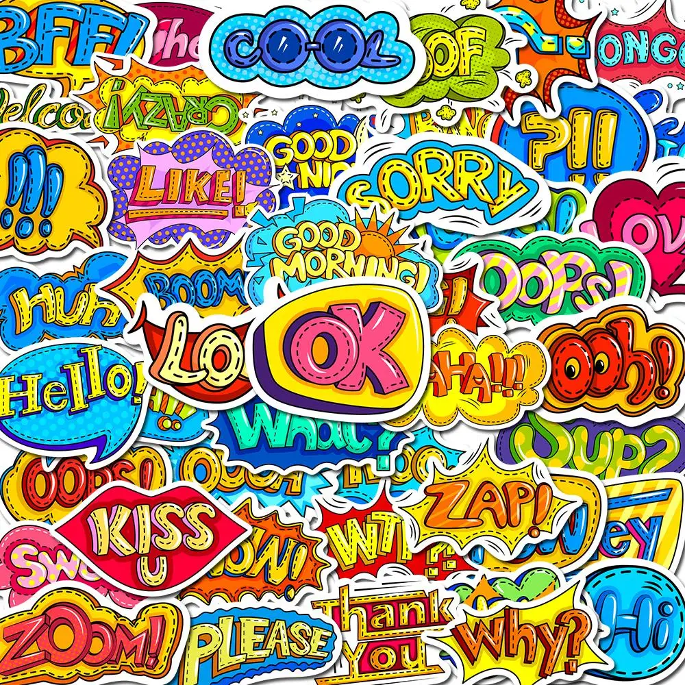 10/46PCS Explosion BOMB BOOM Text Word Stickers Cartoon Suitable For Luggage Motorcycle Suitcase Laptop DIY Decals Graffiti
10/46PCS Explosion BOMB BOOM Text Word Stickers Cartoon Suitable For Luggage Motorcycle Suitcase Laptop DIY Decals Graffiti