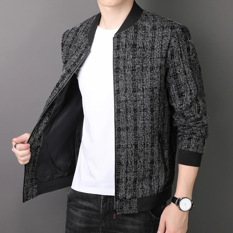 Men'S Autumn And Winter New Cardigan Stand Collar Plaid Casual Coat Korean Fashionable And Handsome Business Versatile Jacket
Men'S Autumn And Winter New Cardigan Stand Collar Plaid Casual Coat Korean Fashionable And Handsome Business Versatile Jacket