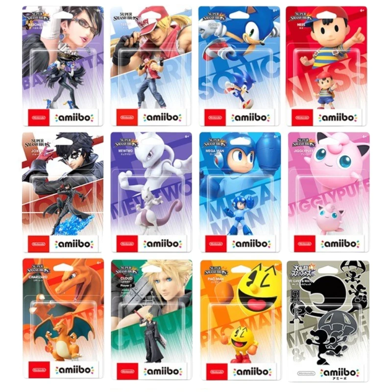 

InStock Nintendo Amiibo Super Smash Bros. Joker Sonic Charizard Pac-Man Game Anime Action Figure Toy Gift Model Collection Hobby