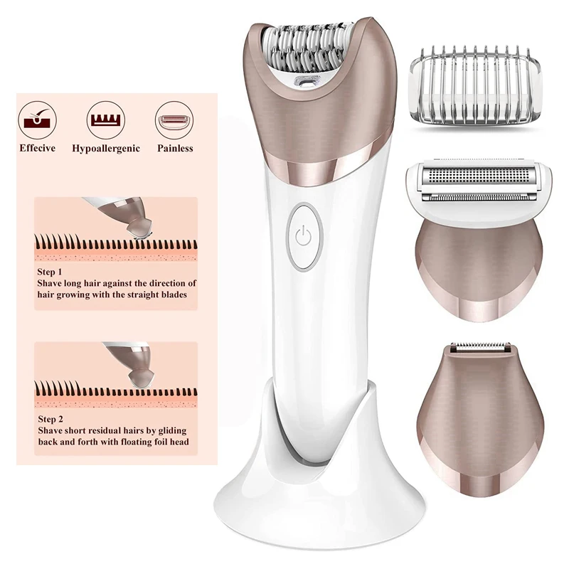 

6 In 1 Women Epilator Electric Hair Removal Machine Usb Rechargeable Female Shaver Leg Body Facial Legs Depilatory Body Bikini