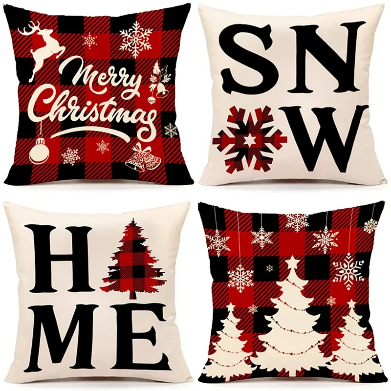 Christmas Pillow Covers 18X18 Set Of 4, Holiday Throw Decor Cushion Couch Cases For Home Decorations Pillows
Christmas Pillow Covers 18X18 Set Of 4, Holiday Throw Decor Cushion Couch Cases For Home Decorations Pillows