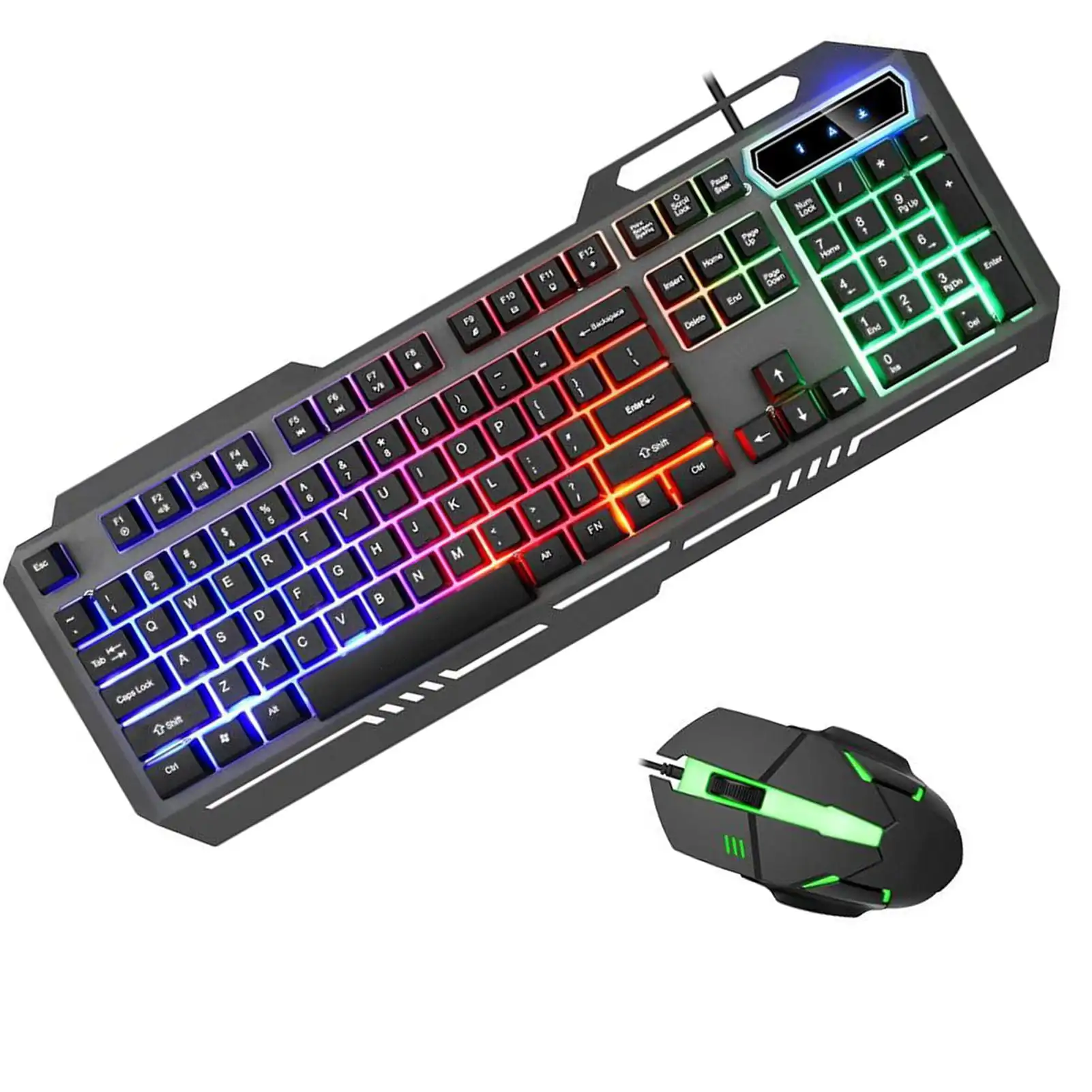 Keyboard and Mouse Set Combo, USB Wired Backlit Keyboard, Design for Windows PC Laptop Desktop Notebook
Keyboard and Mouse Set Combo, USB Wired Backlit Keyboard, Design for Windows PC Laptop Desktop Notebook