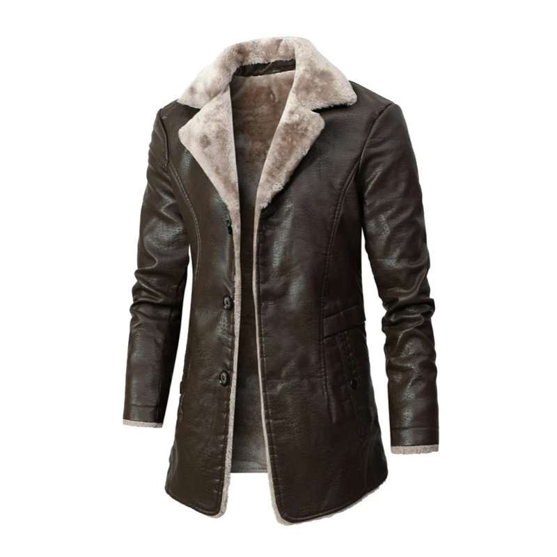 WEILUO Men's Retro Long Leather Jacket Coat - Sherpa Lined Leather Fur Coats Biker Jacket Men Motorcycle Jacket
WEILUO Men's Retro Long Leather Jacket Coat - Sherpa Lined Leather Fur Coats Biker Jacket Men Motorcycle Jacket
