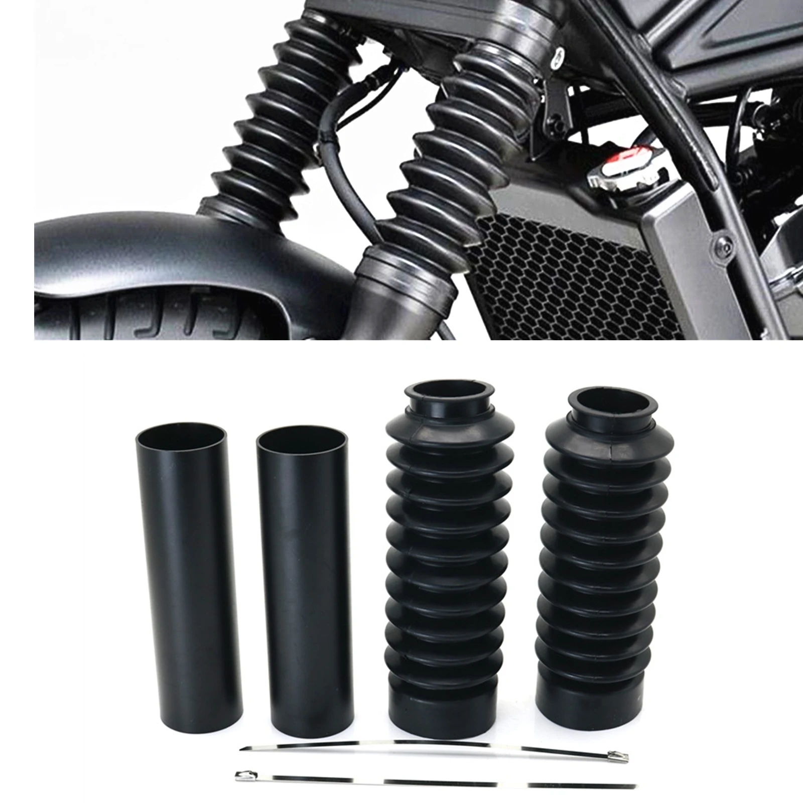 4PCS Motorcycle Front Fork Boot Slider Shock Cover Guard Motorbike Replacement Part For Honda Rebel CMX500 CMX300 2020-2021
4PCS Motorcycle Front Fork Boot Slider Shock Cover Guard Motorbike Replacement Part For Honda Rebel CMX500 CMX300 2020-2021