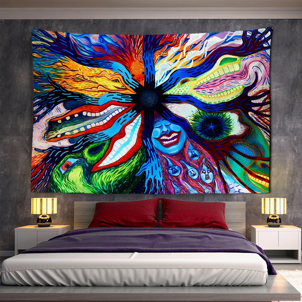 Psychedelic Wall Decor Indian Tapestry Hippie Dazzling Landscape Wall Hanging Blanket Bohemia Abstract Trippy BedspreadT
Psychedelic Wall Decor Indian Tapestry Hippie Dazzling Landscape Wall Hanging Blanket Bohemia Abstract Trippy BedspreadT