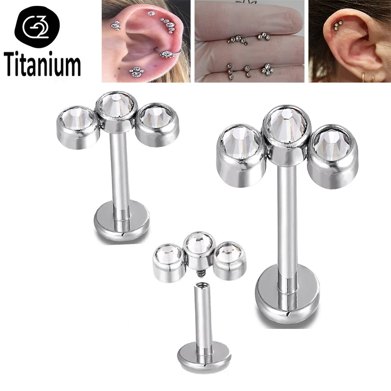 F136 Titanium CZ Lip Ear Stud Ear Cartilage Tragus Helix Piercing Labret Nail Earrings Internal Thread 16g Piercing Body Jewelry
F136 Titanium CZ Lip Ear Stud Ear Cartilage Tragus Helix Piercing Labret Nail Earrings Internal Thread 16g Piercing Body Jewelry