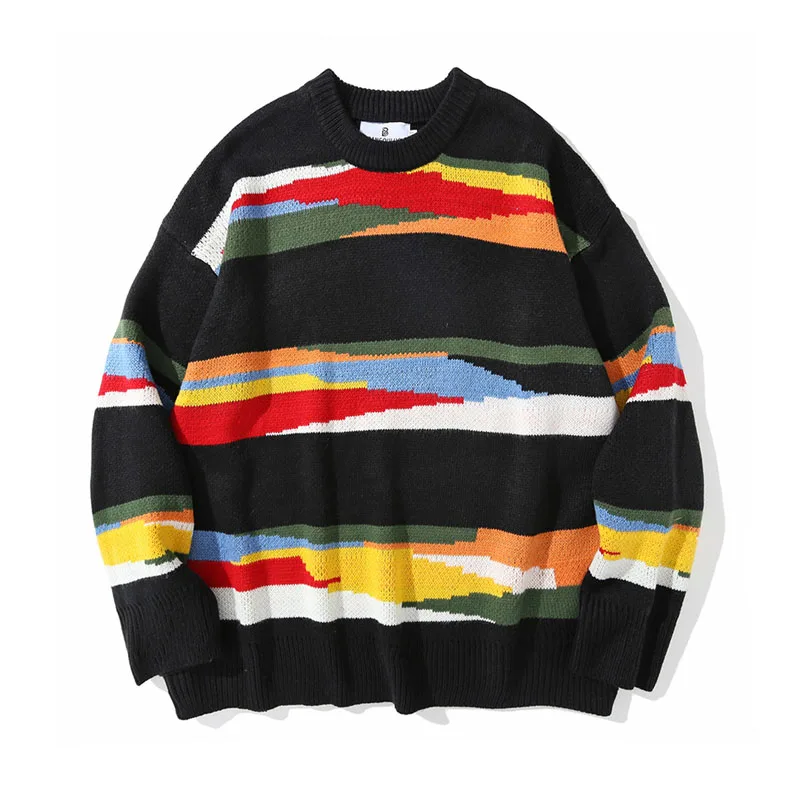 Contrast Striped Knitwear Men Casual Loose Fitting Comfortable Warm Sweater High Street Fashion Round Neck Long Sleeved Pullover
Contrast Striped Knitwear Men Casual Loose Fitting Comfortable Warm Sweater High Street Fashion Round Neck Long Sleeved Pullover