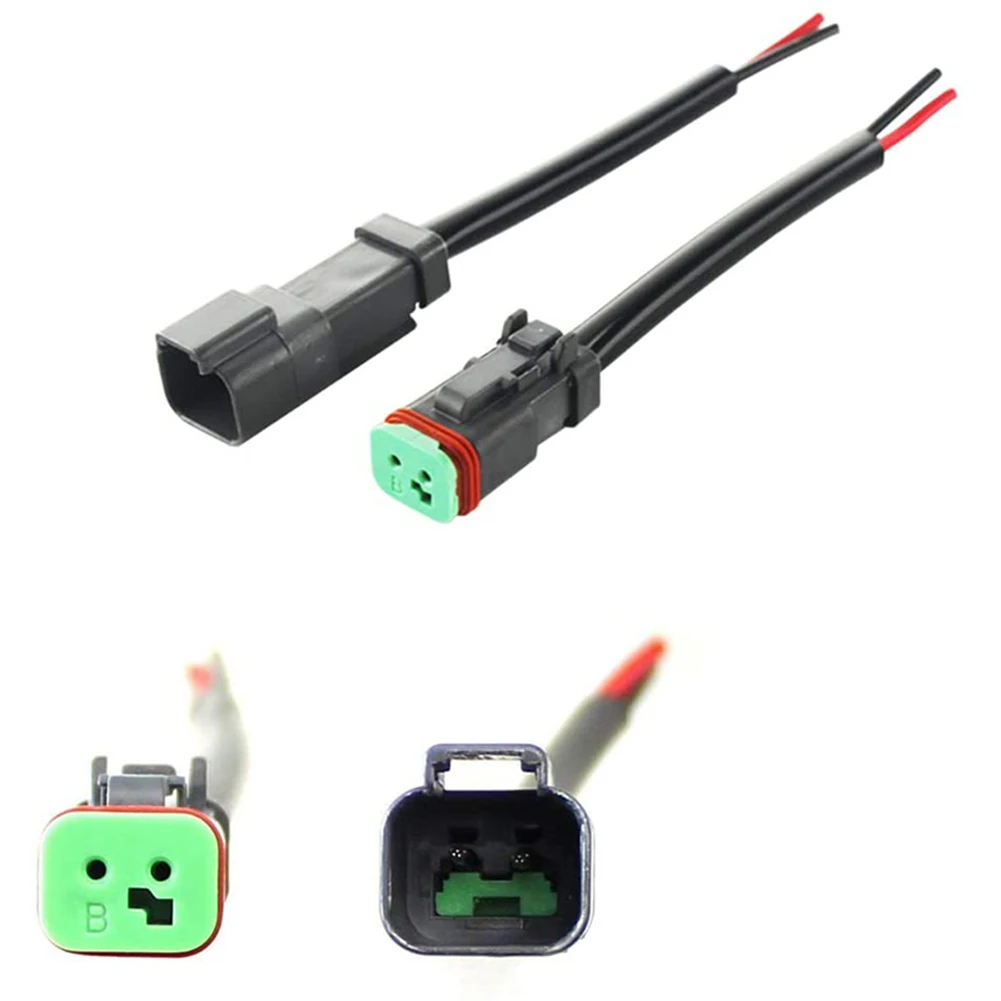 Deutsch DT 2 Pin Pigtail Kit Male Female Connector Adapter Wiring Harness for LED Fog Lights Headlights Work Lights Bar
Deutsch DT 2 Pin Pigtail Kit Male Female Connector Adapter Wiring Harness for LED Fog Lights Headlights Work Lights Bar