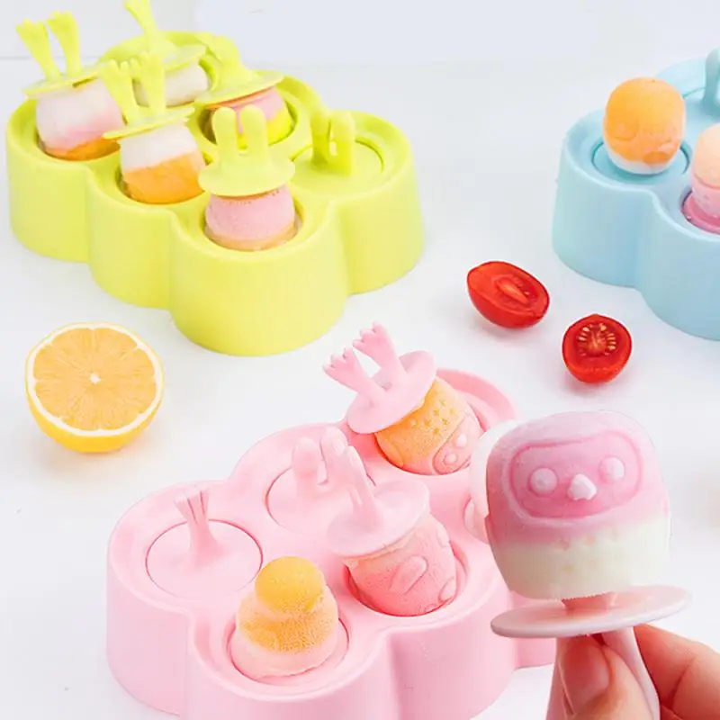 6 Cell Silicone Cute Ice Cream Mold Popsicle Mold Reusable Ice Cream Mold Animal Shape Ice Lolly Mould Household Kitchen Tools
6 Cell Silicone Cute Ice Cream Mold Popsicle Mold Reusable Ice Cream Mold Animal Shape Ice Lolly Mould Household Kitchen Tools