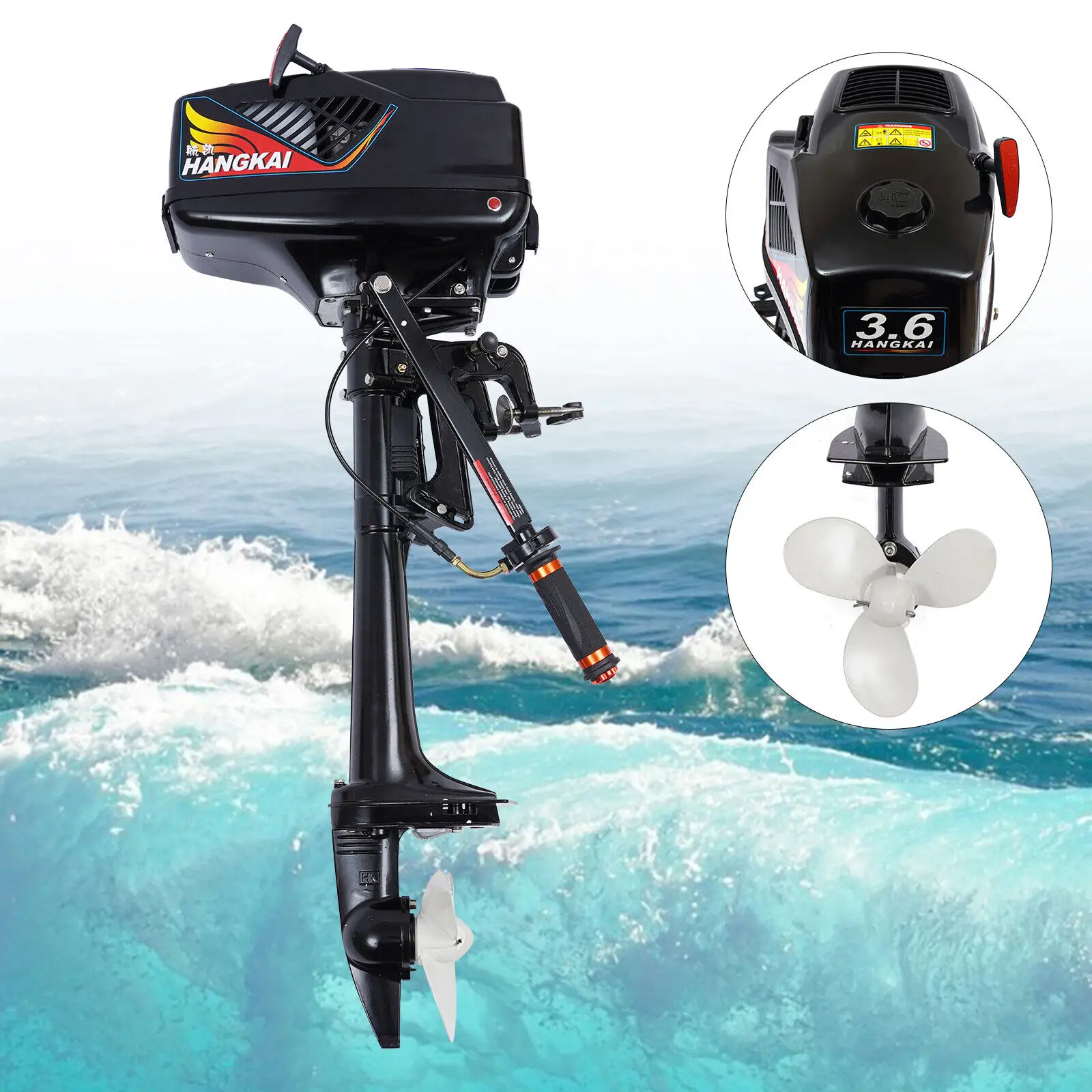 HANGKAI 3.6HP 2 Stroke Heavy Duty Outboard Motor Boat Engine with Water Cooling System
HANGKAI 3.6HP 2 Stroke Heavy Duty Outboard Motor Boat Engine with Water Cooling System