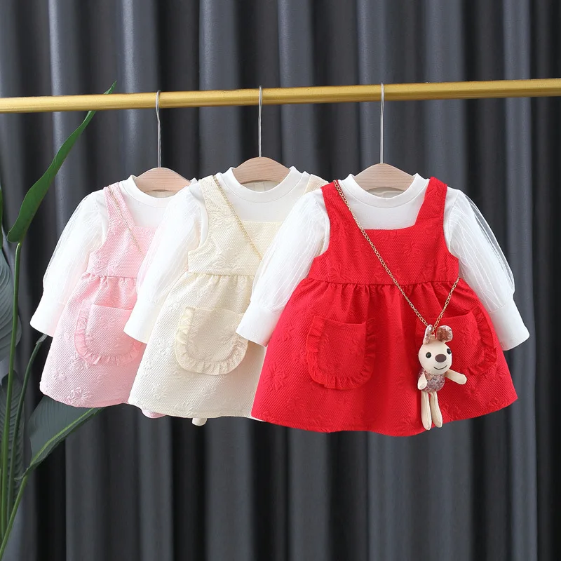 Children's Cloths Baby Girl's Cartoon Sweet Dress 2pcs Suit Baby Infant Virgin Long Sleeve T-shirt+ Dress Sets Kids
Children's Cloths Baby Girl's Cartoon Sweet Dress 2pcs Suit Baby Infant Virgin Long Sleeve T-shirt+ Dress Sets Kids
