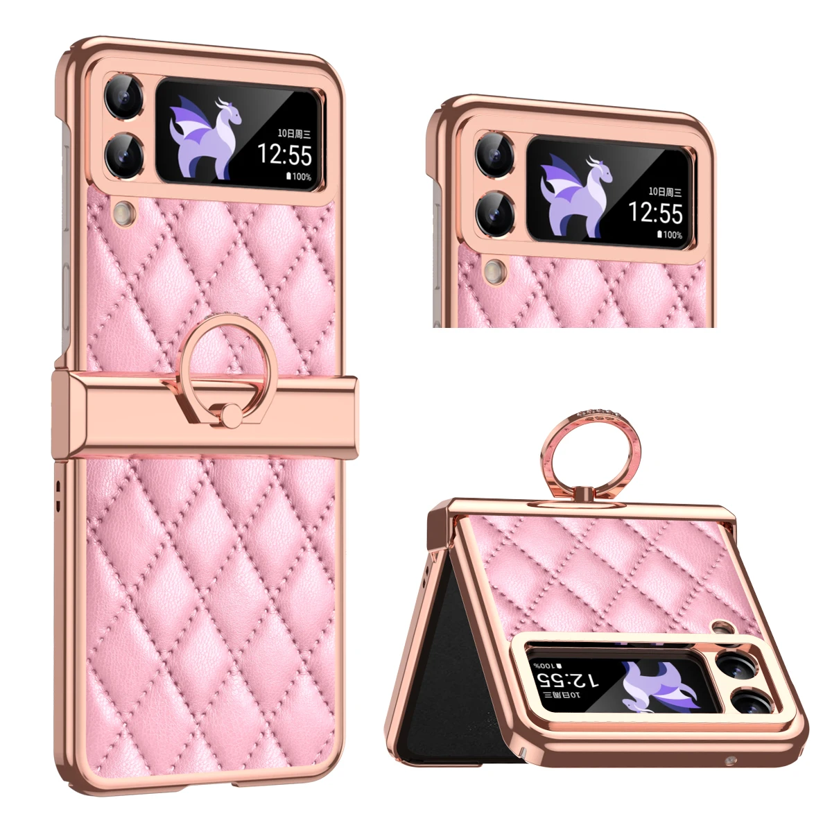 Luxury Hinge Plating Protector Z Flip3 Leather Cases For Samsung Galaxy Z Flip 3 5G Ring Holder Full Cover Bracket Cover
Luxury Hinge Plating Protector Z Flip3 Leather Cases For Samsung Galaxy Z Flip 3 5G Ring Holder Full Cover Bracket Cover