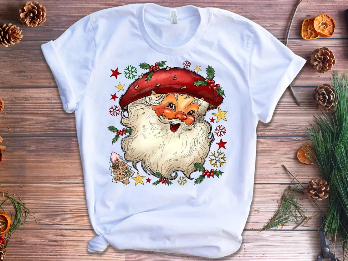 Merry Christmas Santa Claus Reindeer Graphic Print Tshirt Girls White Short Sleeve T Shirt Women Ha Ha Ha Fashion T-Shirt Tops
Merry Christmas Santa Claus Reindeer Graphic Print Tshirt Girls White Short Sleeve T Shirt Women Ha Ha Ha Fashion T-Shirt Tops