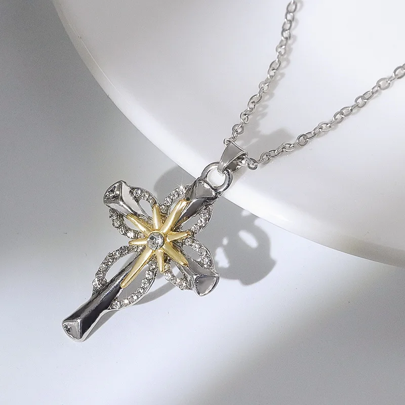 2022 New Cross Two Color Pendant Necklace Men's and Women's Personality Fashion Cool Hip Hop Street Style Necklace Jewelry
2022 New Cross Two Color Pendant Necklace Men's and Women's Personality Fashion Cool Hip Hop Street Style Necklace Jewelry