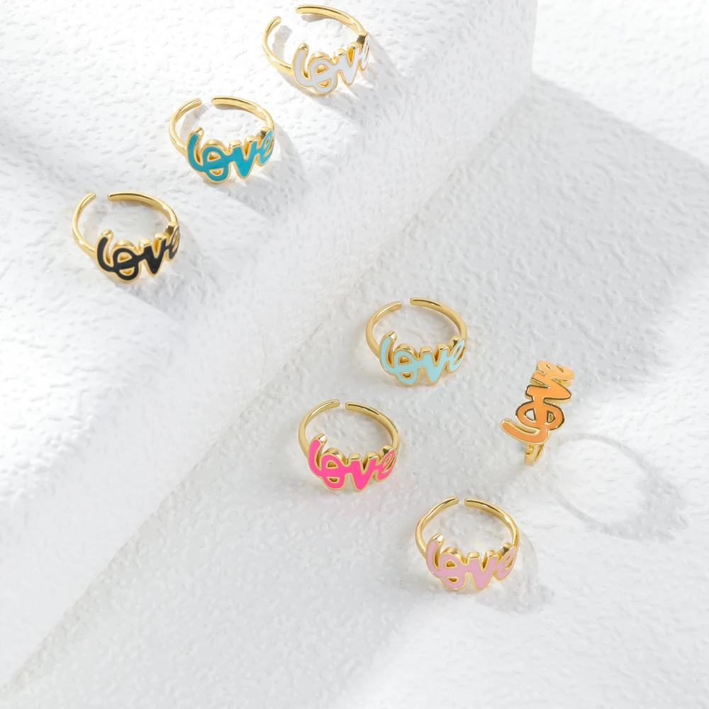 BEAUTY LAYER 2022 European And American Fashion Jewelry INS Net Red New Products Simple Letters Drip Oil Color Open Ring Love
BEAUTY LAYER 2022 European And American Fashion Jewelry INS Net Red New Products Simple Letters Drip Oil Color Open Ring Love