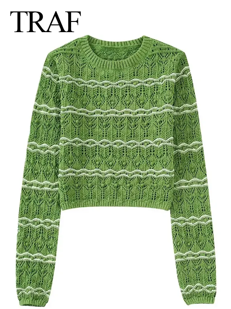 Элегантный женский свитер TRAF, пуловер, однотонный зеленый шикарный пуловер, благоприятный для кожи, трендовый Высококачественный Универса...
Элегантный женский свитер TRAF, пуловер, однотонный зеленый шикарный пуловер, благоприятный для кожи, трендовый Высококачественный Универса...