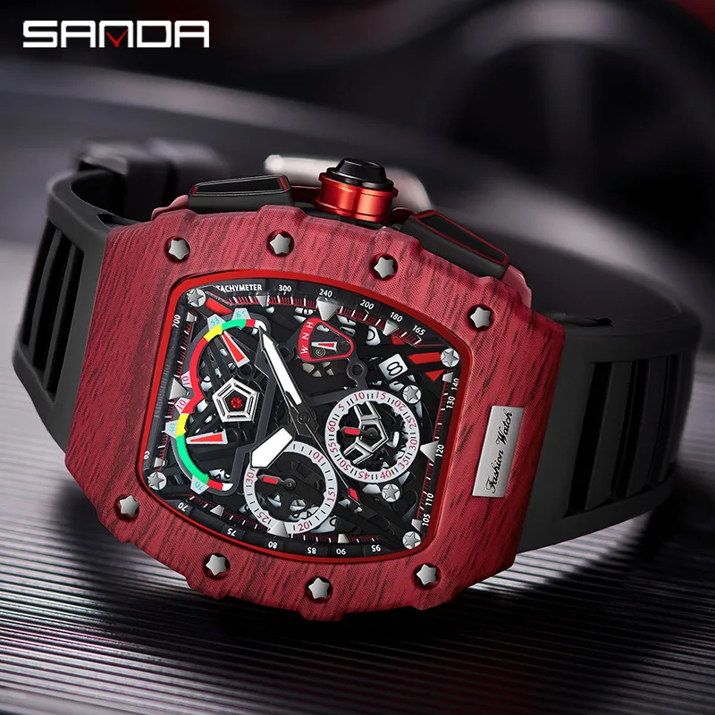 Sanda 7042 Hot Sale Trendy Design Barrel Shape Dial Soft TPU Strap Waterproof Quartz Movement Fashion Men Wrist Stop Watch
Sanda 7042 Hot Sale Trendy Design Barrel Shape Dial Soft TPU Strap Waterproof Quartz Movement Fashion Men Wrist Stop Watch