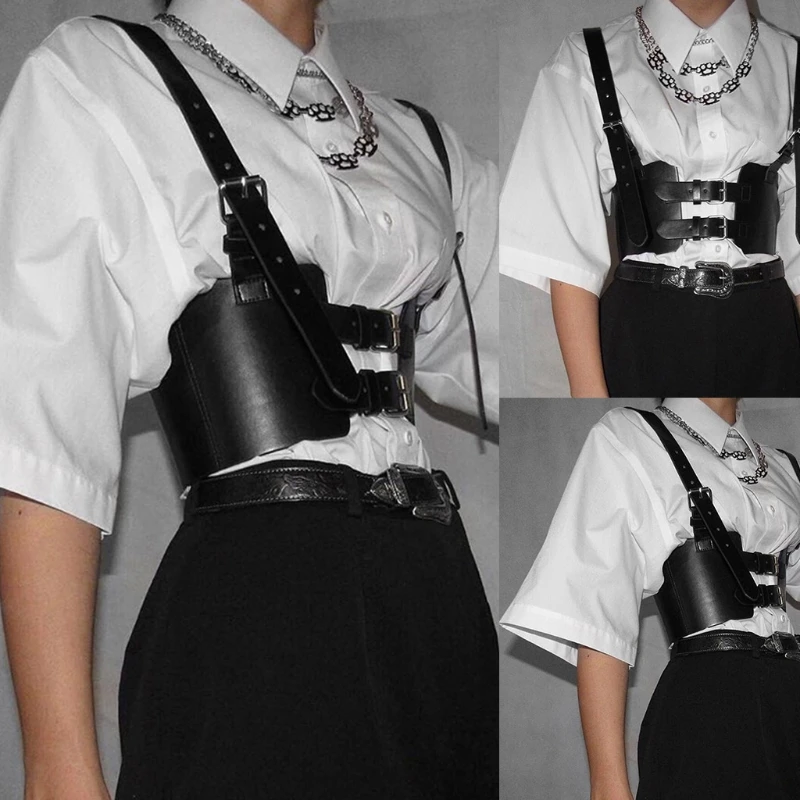 Women Sexy Faux Leather Waist Belt Crop Top Vest Harajuku Gothic Punk Harness Strap Vintage Underbust Corset Cincher
Women Sexy Faux Leather Waist Belt Crop Top Vest Harajuku Gothic Punk Harness Strap Vintage Underbust Corset Cincher