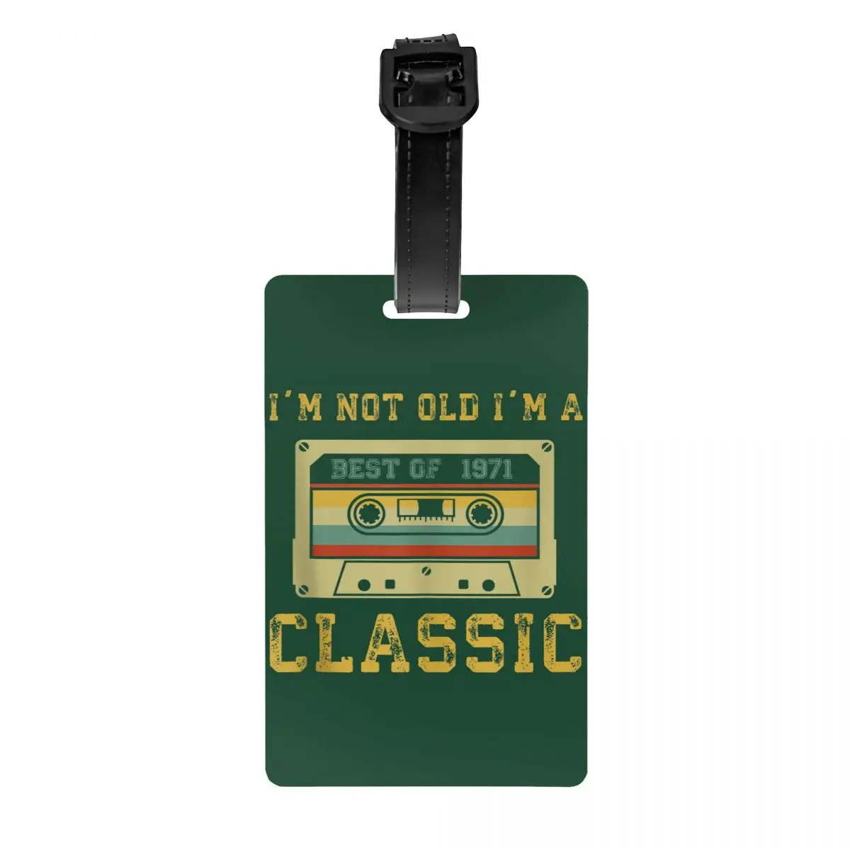 Vintage Cassette I'm Not Old I'm A Classic 1971 Luggage Tag for Travel Suitcase 49th Birthday Gift Privacy Cover Name ID Card
Vintage Cassette I'm Not Old I'm A Classic 1971 Luggage Tag for Travel Suitcase 49th Birthday Gift Privacy Cover Name ID Card