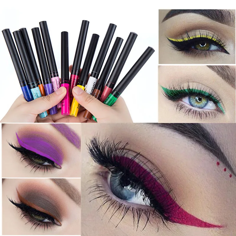 12 Color Eyeliner Liquid Waterproof Easy To Wear Make Up Matte Eye Liner Blue Red Green White Gold Brown Eyliner Maquiagem
12 Color Eyeliner Liquid Waterproof Easy To Wear Make Up Matte Eye Liner Blue Red Green White Gold Brown Eyliner Maquiagem