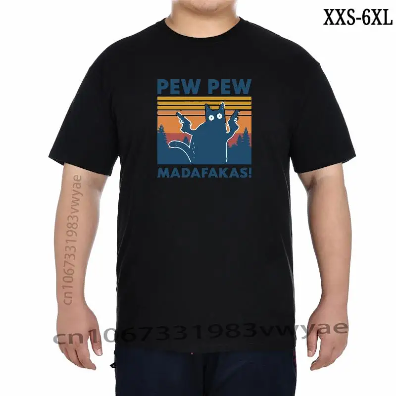 Black Cat Pew Pew Madafakas Funny Cat Gangster With Gun Meme Retro Women' 100% cotton short sleeves TShirt Humor Gift Tops tee
Black Cat Pew Pew Madafakas Funny Cat Gangster With Gun Meme Retro Women' 100% cotton short sleeves TShirt Humor Gift Tops tee