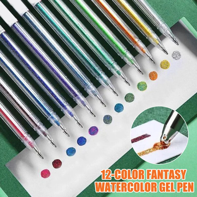 12 Colors Glitter Gel Pen Set Children Drawing Color Highlighter for Coloring Books Craft Doodling Painting School Stationery
12 Colors Glitter Gel Pen Set Children Drawing Color Highlighter for Coloring Books Craft Doodling Painting School Stationery